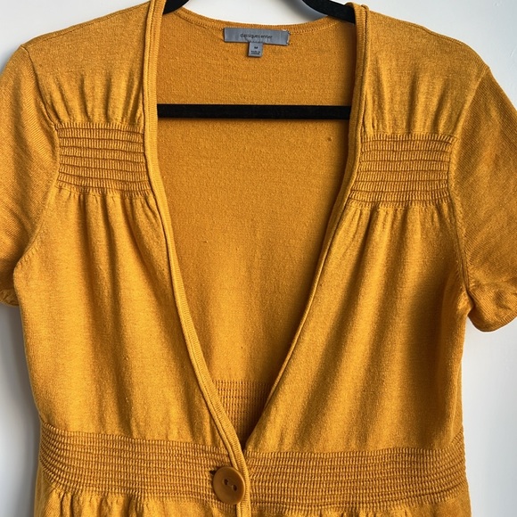 Classiques Entier Linen Blend button short sleeve cardigan - Picture 7 of 10